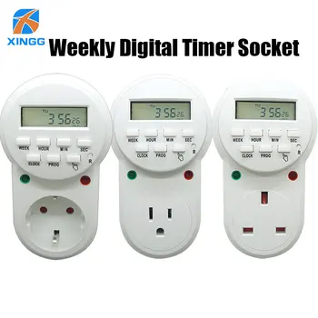 Electronic Digital Timer Switch US EU UK Plug Kitchen Outlet 7 Day Programmable Timing Socket
Electronic Digital Timer Switch US EU UK Plug Kitchen Outlet 7 Day Programmable Timing Socket