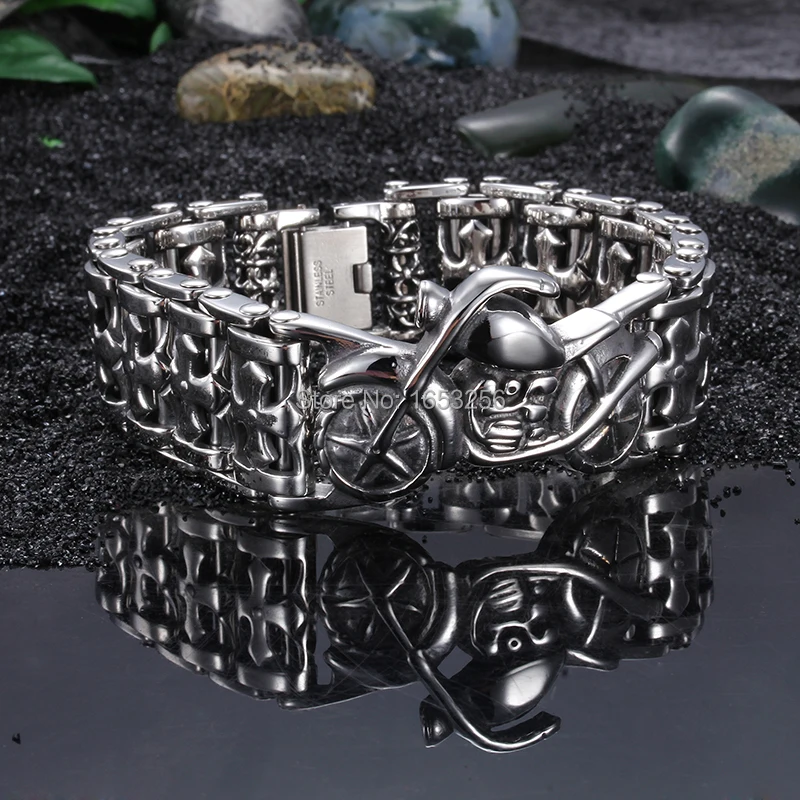 Pure 316L Stainless Steel Biker Cross motorcycle Link Chain Bracelet Bangle Heavy Huge New List 8.66''
Pure 316L Stainless Steel Biker Cross motorcycle Link Chain Bracelet Bangle Heavy Huge New List 8.66''