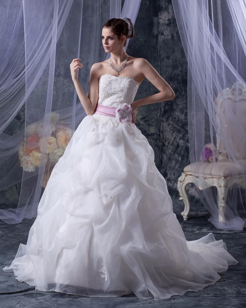 Новый Пользовательский 2017 Амелия Sposa Свадебные Платья Sexy Кружева Без Бретелек