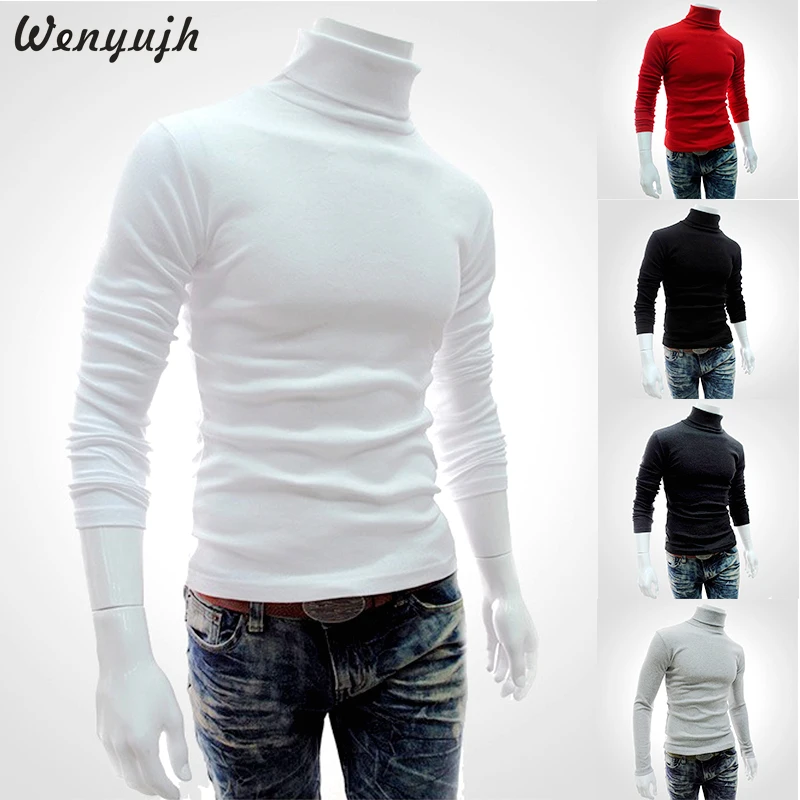 Wenyujh 2019 Autumn Winter Men's Sweater Males Turtleneck Solid Color Casual Sweater Homme Slim Fit Knitted Cotton Pullovers
Wenyujh 2019 Autumn Winter Men's Sweater Males Turtleneck Solid Color Casual Sweater Homme Slim Fit Knitted Cotton Pullovers