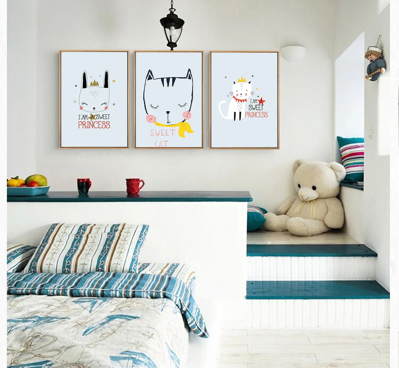Animal Cartoon Nordic Modern Style I am A Sweet Princess - Cat Poster Canvas Wall Children's Room Decoration Combined Poster
Animal Cartoon Nordic Modern Style I am A Sweet Princess - Cat Poster Canvas Wall Children's Room Decoration Combined Poster
