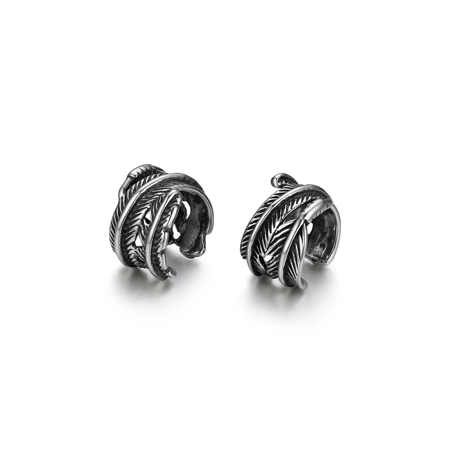 BONISKISS Men's 2pcs Vintage Leaf Ear Cuff Non-piercing Stainless Steel Clip Earrings Male Simple SilverJewelry bijoux brincos
BONISKISS Men's 2pcs Vintage Leaf Ear Cuff Non-piercing Stainless Steel Clip Earrings Male Simple SilverJewelry bijoux brincos