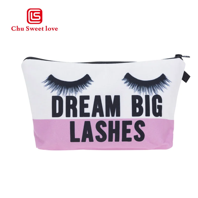 Pink Travel Cosmetic Bags Women Dream Big Lashes Polyester Leather Makeup Storage Bag Organizers Pouch Lady For Make Up Case
Pink Travel Cosmetic Bags Women Dream Big Lashes Polyester Leather Makeup Storage Bag Organizers Pouch Lady For Make Up Case
