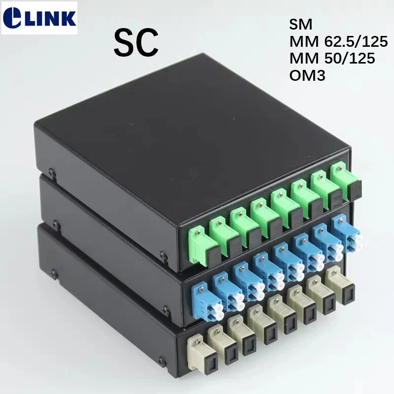 8-жильная коммутационная панель ftth SC UPC APC OM3 мм включает волоконный адаптер и