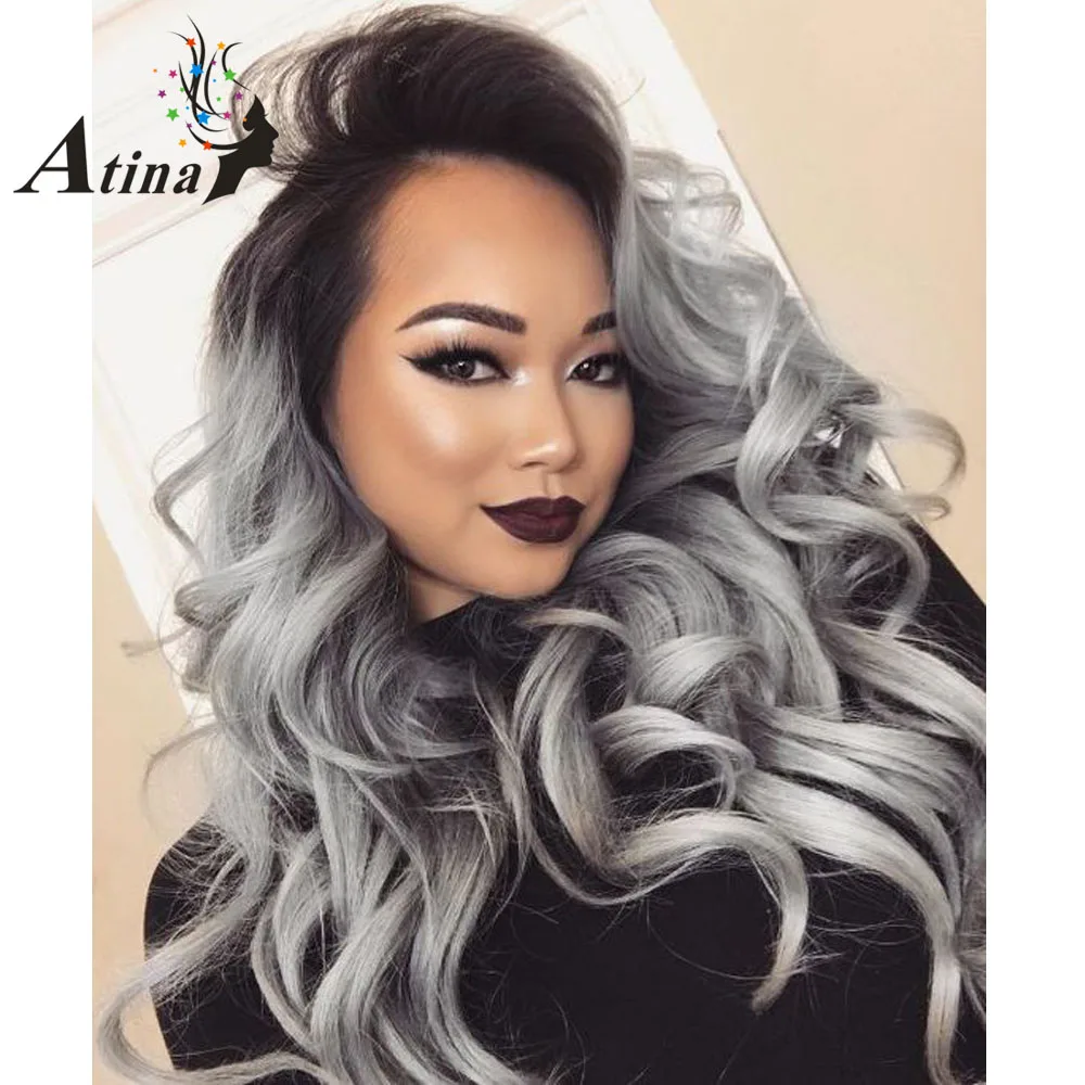 Ombre Grey Human Hair Wig Loose Wave Dark Root 1BTGray Silver Lace Front Wig 10A Virgin Hair Human Lace Wig 150% Density Plucked
Ombre Grey Human Hair Wig Loose Wave Dark Root 1BTGray Silver Lace Front Wig 10A Virgin Hair Human Lace Wig 150% Density Plucked