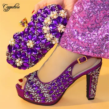 Charming purple high heel shoes and evening handbag set nice matching for evening dress 2783
Charming purple high heel shoes and evening handbag set nice matching for evening dress 2783