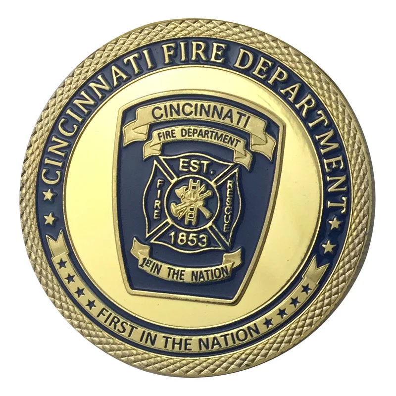 Whole Sale Supply Gold Plating City Of Cincinnati Fire department Challenge Coin/Medal 1342#
Whole Sale Supply Gold Plating City Of Cincinnati Fire department Challenge Coin/Medal 1342#