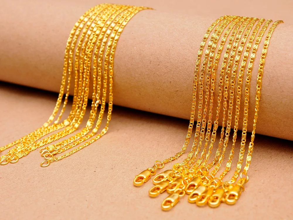 Free Fast Shipping 5PCS Lot 16-30 inch Gold Filled Jewelry Findings Flat S GF Link Necklaces Chain For Pendant 18KGF Stamp
Free Fast Shipping 5PCS Lot 16-30 inch Gold Filled Jewelry Findings Flat S GF Link Necklaces Chain For Pendant 18KGF Stamp