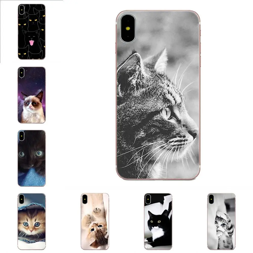 

TPU Hipster Case Black Cute Kitten Cats For Galaxy Alpha Core Note 2 3 4 S2 A10 A20 A20E A30 A40 A50 A60 A70 M10 M20 M30