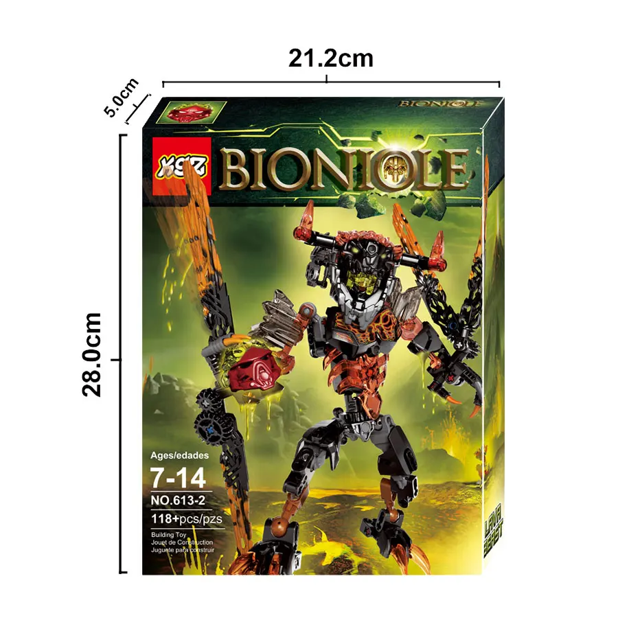 Reedcall 118pcs Bionicle Lava Beast 71313 Toy Compatible Legoings Building Construction Toys | Игрушки и хобби