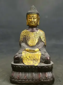 5.1" Small Chinese Bronze Buddhism Buddha Robe Shakyamuni Amitabha Buddha Statue
5.1" Small Chinese Bronze Buddhism Buddha Robe Shakyamuni Amitabha Buddha Statue