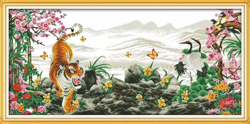 Tigers Howl With the Rise of Winds 11CT Printed 14CT Handmade Cross Stitch Set Animals Cross-stitch Kits Embroidery Needlework
Tigers Howl With the Rise of Winds 11CT Printed 14CT Handmade Cross Stitch Set Animals Cross-stitch Kits Embroidery Needlework