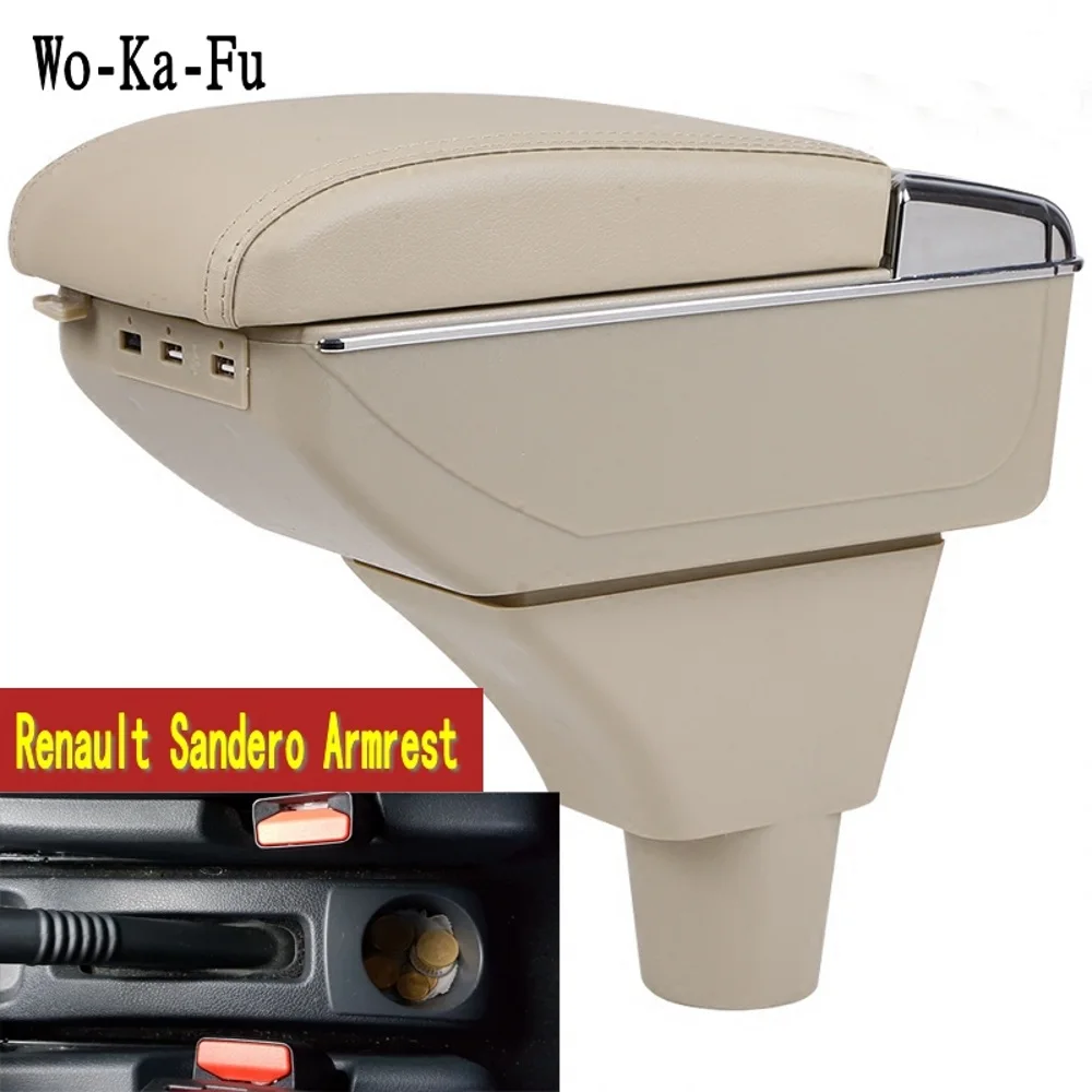For Renault Sandero Stepway armrest box central Store content Storage box armrest box with cup holder ashtray USB interface
For Renault Sandero Stepway armrest box central Store content Storage box armrest box with cup holder ashtray USB interface
