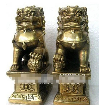 SUIRONG---320+++Chinese Foo Dog Lion Fu Bronze Statue Pair Figurines Feng Shui Items Oriental sz:11x6x8.3cm
SUIRONG---320+++Chinese Foo Dog Lion Fu Bronze Statue Pair Figurines Feng Shui Items Oriental sz:11x6x8.3cm