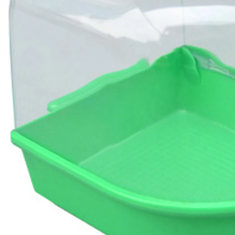 1pc New Bird Water Bathtub Plastic Parrot Bath Box For Pet Birds Cage Hanging Bowl Parakeet Birdbath