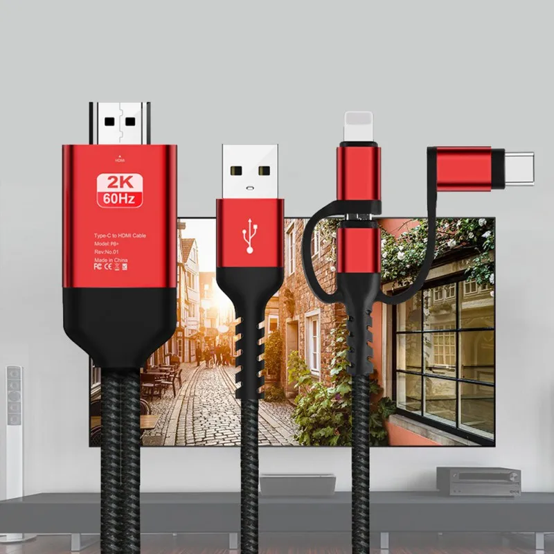 Micro USB Type C Android iOS Phone HDMI Cable 3in1 Adapter 2K 1080P Video Converter for iPhone XS MAX XR Samsung S8 S9 S10 to TV
Micro USB Type C Android iOS Phone HDMI Cable 3in1 Adapter 2K 1080P Video Converter for iPhone XS MAX XR Samsung S8 S9 S10 to TV
