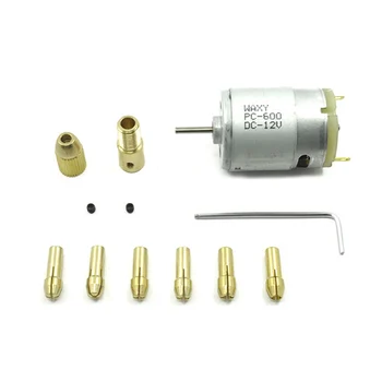 DC 12V Micro Motor Drill with 0.5-3.0mm Drill Collet Electrical PCB Tool Set 6pcs/set
DC 12V Micro Motor Drill with 0.5-3.0mm Drill Collet Electrical PCB Tool Set 6pcs/set