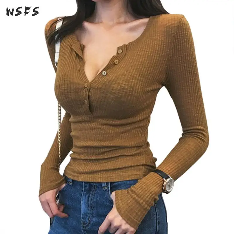 Spring Tshirts Womens Khaki White Black Vneck Long Sleeve T Shirt Stretch Cotton Striped Casual Tops Elastic Tees T-shirt Cloth
Spring Tshirts Womens Khaki White Black Vneck Long Sleeve T Shirt Stretch Cotton Striped Casual Tops Elastic Tees T-shirt Cloth