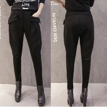Casual Big pockets Trousers Spring Autumn Winter Lady's plus size Solid England Black Harem Skinny Pencil Pants S - 4XL
Casual Big pockets Trousers Spring Autumn Winter Lady's plus size Solid England Black Harem Skinny Pencil Pants S - 4XL