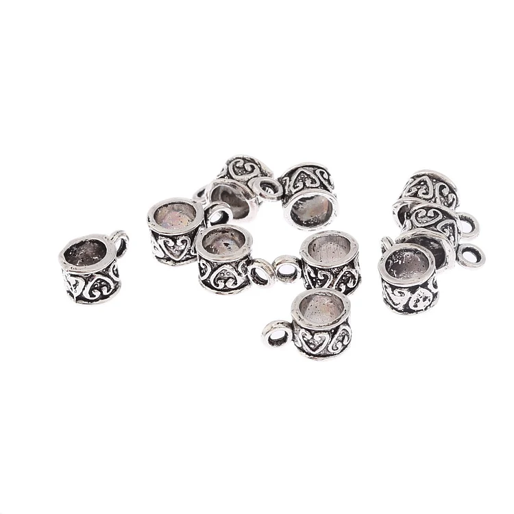 round heart pattern bail antique tibetan silver alloy charms pendant fit bracelet DIY jewelry findings 10pcs 5 mm hole
round heart pattern bail antique tibetan silver alloy charms pendant fit bracelet DIY jewelry findings 10pcs 5 mm hole