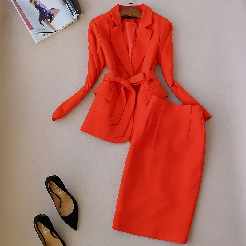 2 piece set women spring and autumn new women's fashion suit temperament was thin long-sleeved suit skirt two-piece suit
2 piece set women spring and autumn new women's fashion suit temperament was thin long-sleeved suit skirt two-piece suit