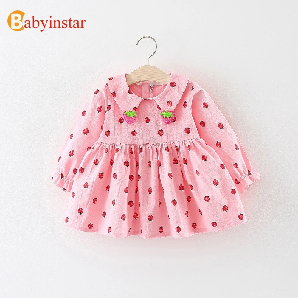Babyinstar/платье принцессы для малышей осень 2018 г. детская одежда с длинными рукавами