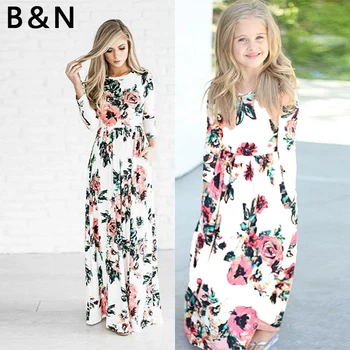 B&N Print Floral Long Dress Mother(S-XXL) Child(3T-8T) Dress Family Matching Cloth Flower Summer Dress One Piece Mum Daughter
B&N Print Floral Long Dress Mother(S-XXL) Child(3T-8T) Dress Family Matching Cloth Flower Summer Dress One Piece Mum Daughter