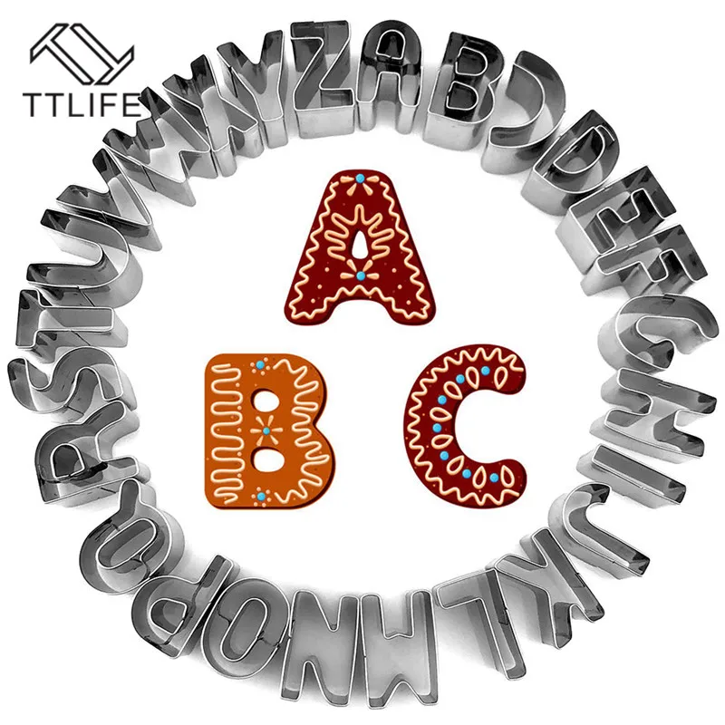 DIY 26 Pcs/Set Cake Cutter Alphabet Letters Shape Mould Fondant Cookie Biscuit Mold Kitchen Tools Fondant Cake Decorating Tools
DIY 26 Pcs/Set Cake Cutter Alphabet Letters Shape Mould Fondant Cookie Biscuit Mold Kitchen Tools Fondant Cake Decorating Tools