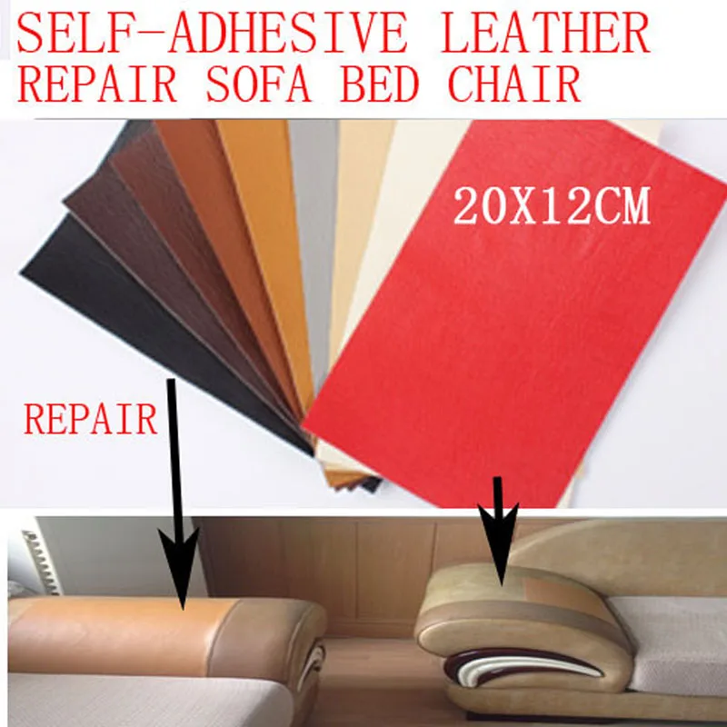 Image repair leather sofa sticker patch self adhesive for chair seat bag shoe sofa bed bag fix renew sticker 20x12cm