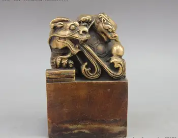 Chinese Royal Pure Copper Brass Dragon Turtle Tortoise Seal Stamp Signet Statue
Chinese Royal Pure Copper Brass Dragon Turtle Tortoise Seal Stamp Signet Statue