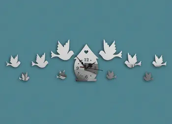 MEYA Peace Dove Wall Clock DIY Acrylic 3D Mirror Wall Sticker Clock for Home Decoration
MEYA Peace Dove Wall Clock DIY Acrylic 3D Mirror Wall Sticker Clock for Home Decoration