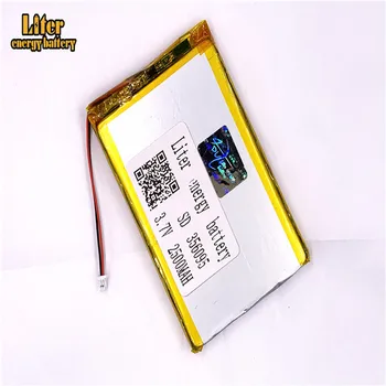 1.0MM 2pin connector 356095 2500mah 3.7V Li-ion Polymer Battery Rechargeable For e-books GPS PDA Tablet PC Battery
1.0MM 2pin connector 356095 2500mah 3.7V Li-ion Polymer Battery Rechargeable For e-books GPS PDA Tablet PC Battery