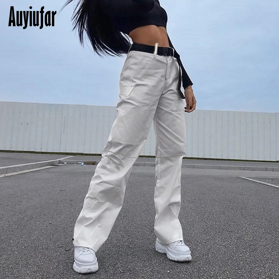 Auyiufar White Streetwear Cargo Women's Pants Harajuku Wide Leg Korean Loose High Waist 2019 Trousers Summer Female Joggers 
Auyiufar White Streetwear Cargo Women's Pants Harajuku Wide Leg Korean Loose High Waist 2019 Trousers Summer Female Joggers