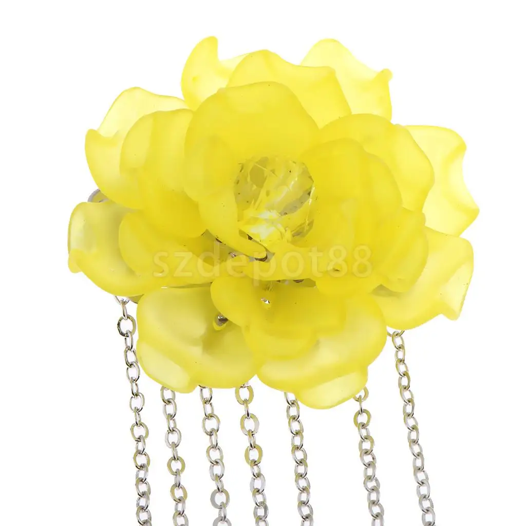 3 Pieces Costume Classic Flower Hair Clip Tassel Hair Barrette for Hanfu COS Hair Ornaments
