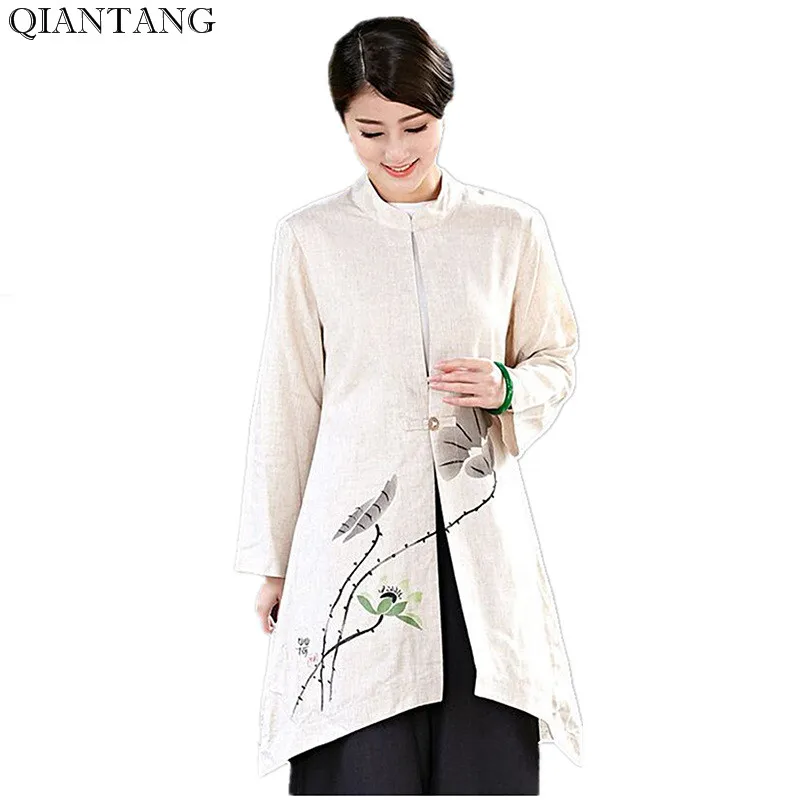 Novelty Beige Female Women Long Jacket Linen Cotton Coat Classic Chinese Tang Clothing Chaqueta Size S M L XL XXL XXXL 2533
Novelty Beige Female Women Long Jacket Linen Cotton Coat Classic Chinese Tang Clothing Chaqueta Size S M L XL XXL XXXL 2533