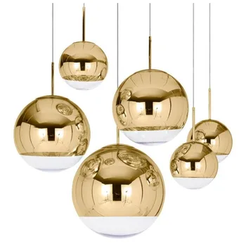Golden Glass Ball Pendant Lights Modern Electroplate Chrome Round Mirror Hanging Lamp Christmas Decorations for Home luminaria 
Golden Glass Ball Pendant Lights Modern Electroplate Chrome Round Mirror Hanging Lamp Christmas Decorations for Home luminaria