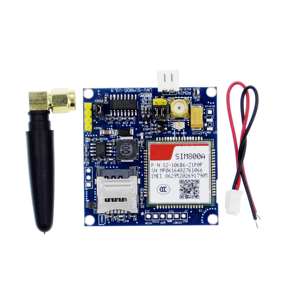 SIM800A Kit Wireless Extension Module GSM GPRS STM32 Board Antenna Tested Worldwide Store more than 900A
SIM800A Kit Wireless Extension Module GSM GPRS STM32 Board Antenna Tested Worldwide Store more than 900A