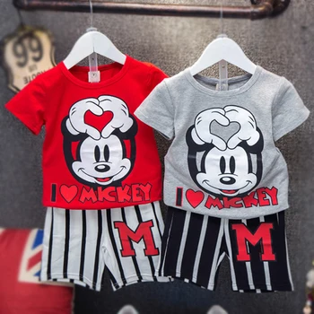 2020 New Mickey Boys Clothing Children Summer Baby Clothes Cartoon Print Kids Boy Clothing Set T-shirt+Stripe Shorts Cotton
2020 New Mickey Boys Clothing Children Summer Baby Clothes Cartoon Print Kids Boy Clothing Set T-shirt+Stripe Shorts Cotton