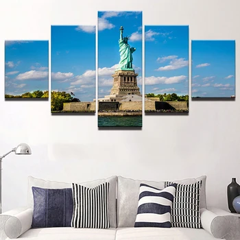 HD Modern Home Decor Printed Canvas Paintings Posters 5 Panel Statue Of Liberty Landscape Tableau Wall Art Modular Pictures
HD Modern Home Decor Printed Canvas Paintings Posters 5 Panel Statue Of Liberty Landscape Tableau Wall Art Modular Pictures