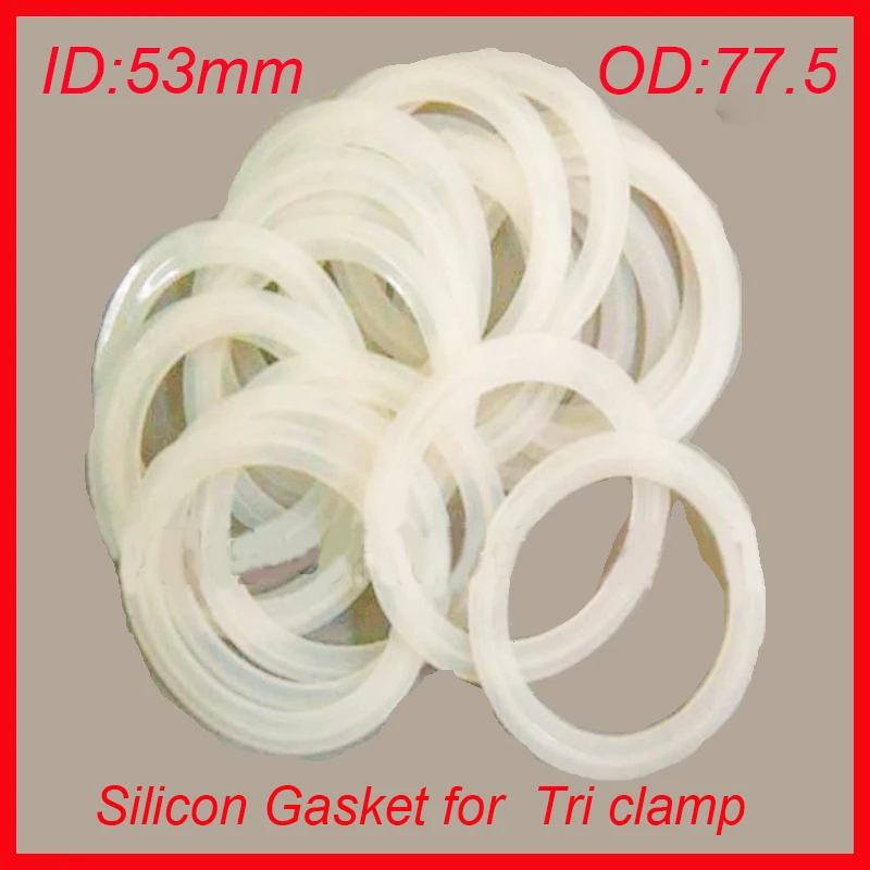 New Silicon Gasket sealing f Tri Clover clamp Ferrule ID 53mm OD 77.5mm 10pcs/lot Food Grade High Temperature Brewer Hardware
New Silicon Gasket sealing f Tri Clover clamp Ferrule ID 53mm OD 77.5mm 10pcs/lot Food Grade High Temperature Brewer Hardware