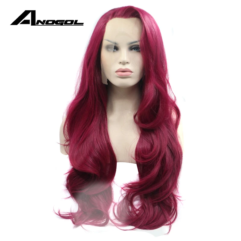 Anogol Synthetic Lace Front Wig Natural Long Wave Wine Red Glueless Handmade Heat Resistant Fiber Fully Hairline Hair Women Wigs
Anogol Synthetic Lace Front Wig Natural Long Wave Wine Red Glueless Handmade Heat Resistant Fiber Fully Hairline Hair Women Wigs