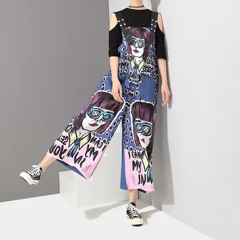 Unique Style Women Playsuit Cool Ladies Printing Overalls Rompers Streetwear Punk Casual Pants Summer Thin Denim Jumpsuits NS606
Unique Style Women Playsuit Cool Ladies Printing Overalls Rompers Streetwear Punk Casual Pants Summer Thin Denim Jumpsuits NS606