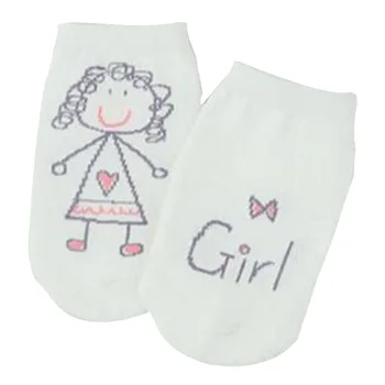 Newborn Baby Boy Girl Infant Toddler Asymmetry Anti-Slip Cotton Floor Socks Cute White Baby Socks