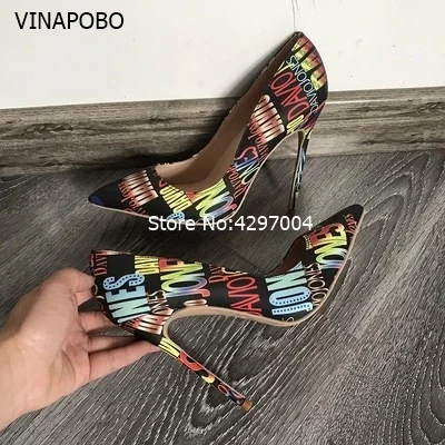 2018 Brand Fashion black Graffiti Letter Colorful Women Pumps Sexy Pointy Toe Stiletto high heels Wedding Party Women Shoes
2018 Brand Fashion black Graffiti Letter Colorful Women Pumps Sexy Pointy Toe Stiletto high heels Wedding Party Women Shoes