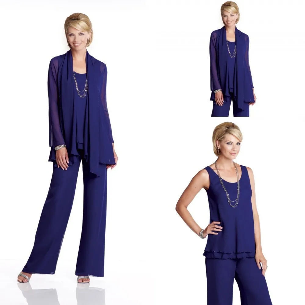 Modest Three Pieces Chiffon Mother of the Bride Groom Pant Suits Cheap Evening Dresses Formal Occasion Gowns For Wedding
Modest Three Pieces Chiffon Mother of the Bride Groom Pant Suits Cheap Evening Dresses Formal Occasion Gowns For Wedding