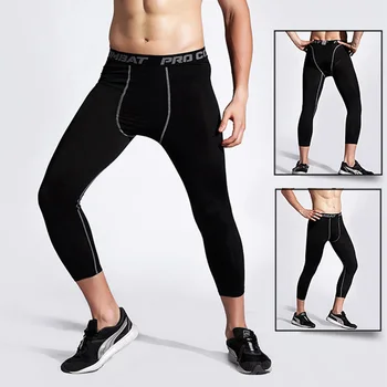 Men Motion Run Leggings Elastic Breathable Slim Three Quarter Exercise Pants for Basketball Spring, Summer, Autumn TC21
Men Motion Run Leggings Elastic Breathable Slim Three Quarter Exercise Pants for Basketball Spring, Summer, Autumn TC21