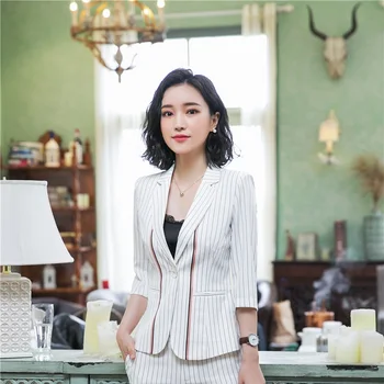 Novelty Striped Formal Blazers and Jackets Coat 2019 Spring Summer Women Business Work Wear Office Ladies Tops Outwear Clothes
Novelty Striped Formal Blazers and Jackets Coat 2019 Spring Summer Women Business Work Wear Office Ladies Tops Outwear Clothes