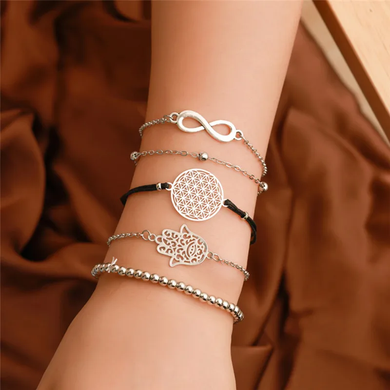 TTLIFE Bohemian Black Rope Chain Bracelets Bangles For Women Fashion Heart Compass Gold Color Chain Bracelets Sets Jewelry Gifts
TTLIFE Bohemian Black Rope Chain Bracelets Bangles For Women Fashion Heart Compass Gold Color Chain Bracelets Sets Jewelry Gifts