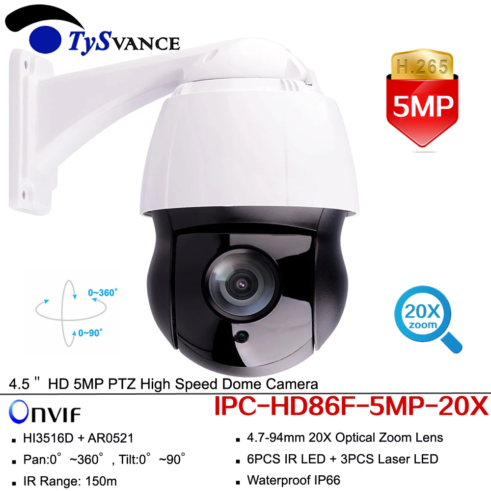 

1080P 5MP PTZ IP Camera Outdoor Onvif 20X ZOOM Waterproof Mini Speed Dome Camera 2MP H.265 IR 150M P2P CCTV Security Camera