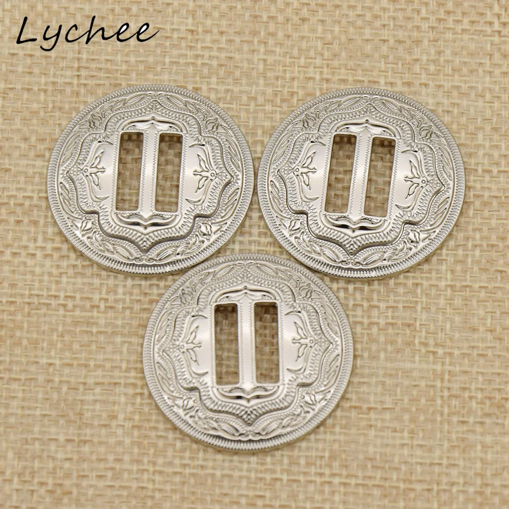 Lychee 3pcs Metal Round Western Slotted Conchos With Slots Buttons For Clothes DIY Sewing Decor Garment Accessories
Lychee 3pcs Metal Round Western Slotted Conchos With Slots Buttons For Clothes DIY Sewing Decor Garment Accessories